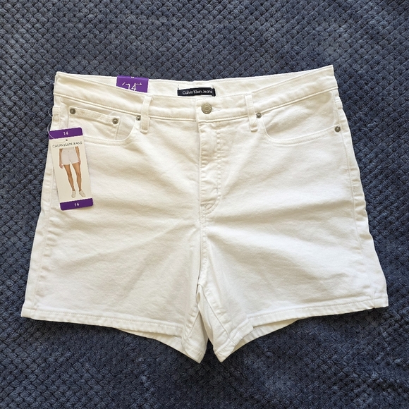 Calvin Klein White Jean Shorts Women - Picture 1 of 8